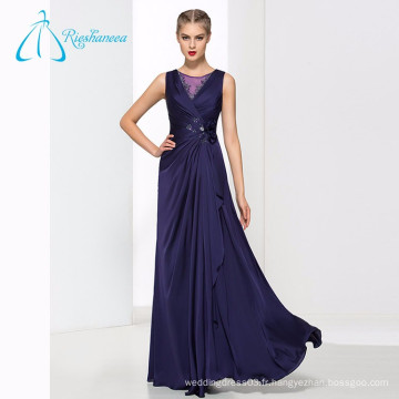 Custom Made Pleat Sequined Beading Crystal Flowers Elegant Evening Dress Wholesale